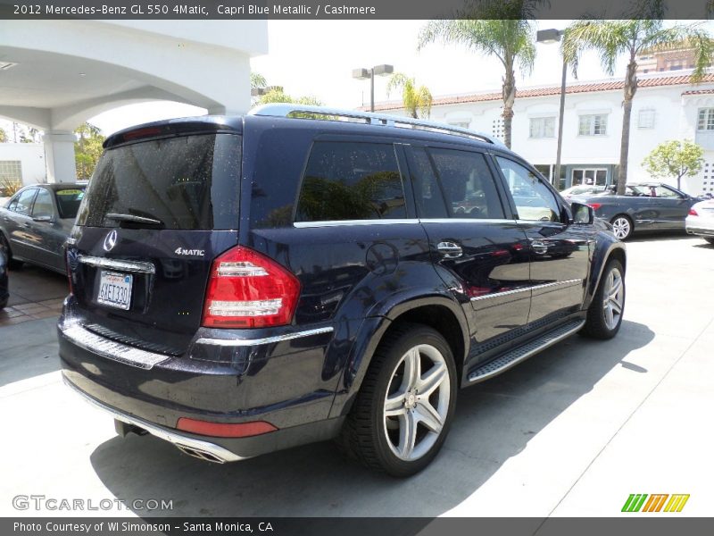 Capri Blue Metallic / Cashmere 2012 Mercedes-Benz GL 550 4Matic
