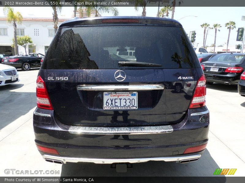 Capri Blue Metallic / Cashmere 2012 Mercedes-Benz GL 550 4Matic