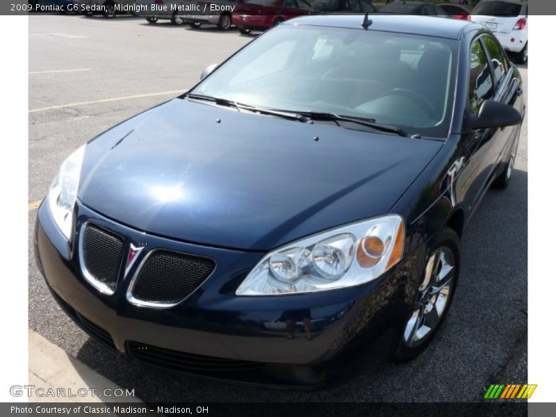 Midnight Blue Metallic / Ebony 2009 Pontiac G6 Sedan