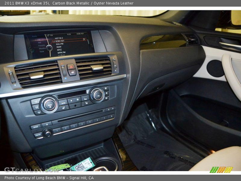 Carbon Black Metallic / Oyster Nevada Leather 2011 BMW X3 xDrive 35i