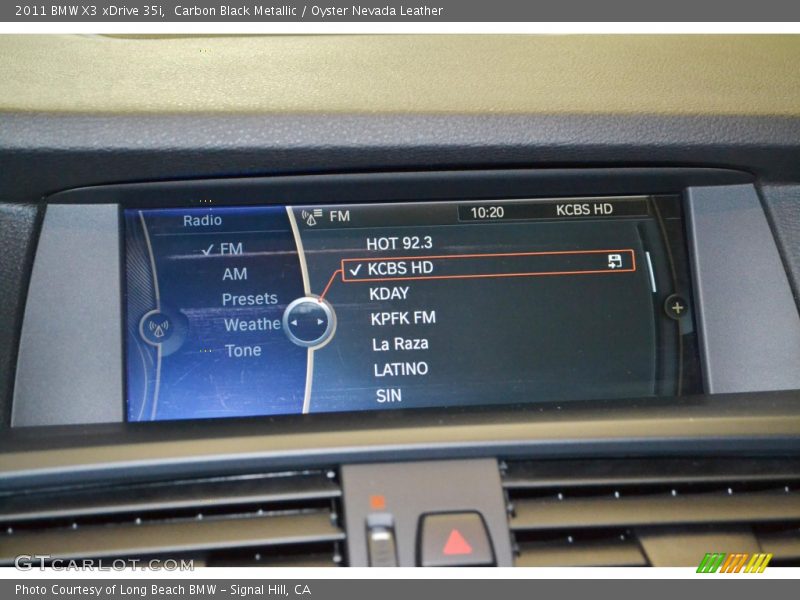 Carbon Black Metallic / Oyster Nevada Leather 2011 BMW X3 xDrive 35i