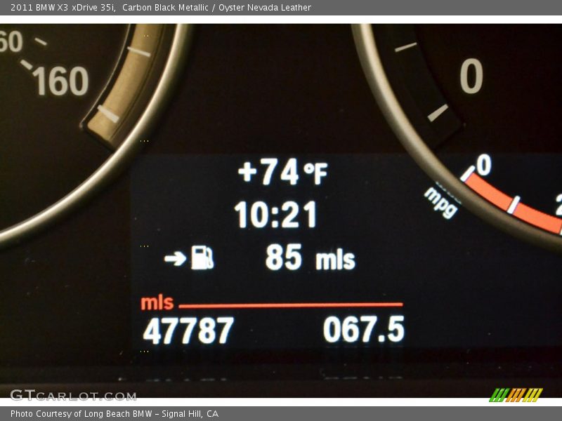 Carbon Black Metallic / Oyster Nevada Leather 2011 BMW X3 xDrive 35i