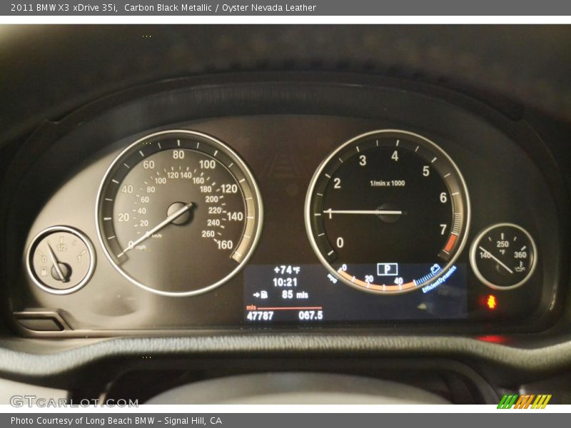 Carbon Black Metallic / Oyster Nevada Leather 2011 BMW X3 xDrive 35i