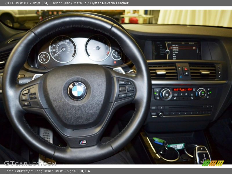 Carbon Black Metallic / Oyster Nevada Leather 2011 BMW X3 xDrive 35i