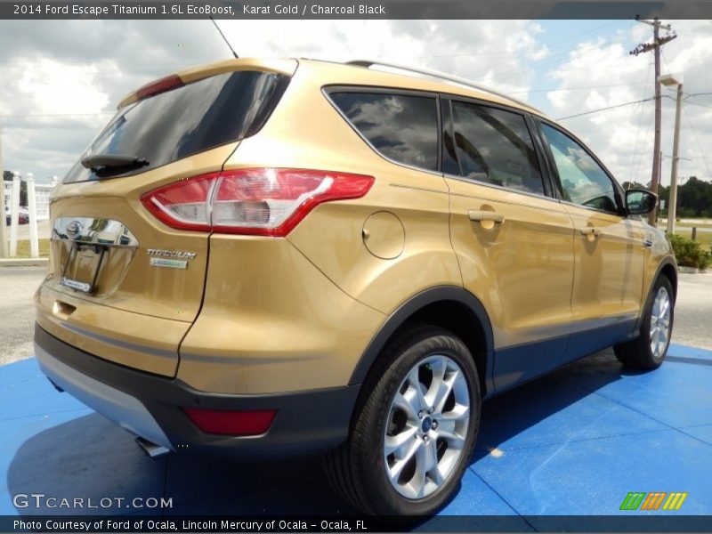 Karat Gold / Charcoal Black 2014 Ford Escape Titanium 1.6L EcoBoost