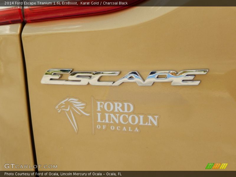 Karat Gold / Charcoal Black 2014 Ford Escape Titanium 1.6L EcoBoost