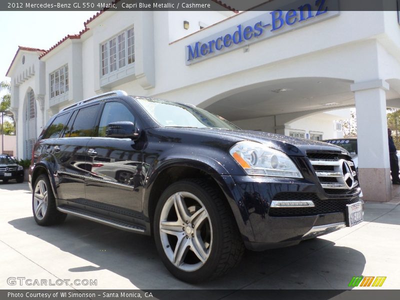 Capri Blue Metallic / Cashmere 2012 Mercedes-Benz GL 550 4Matic