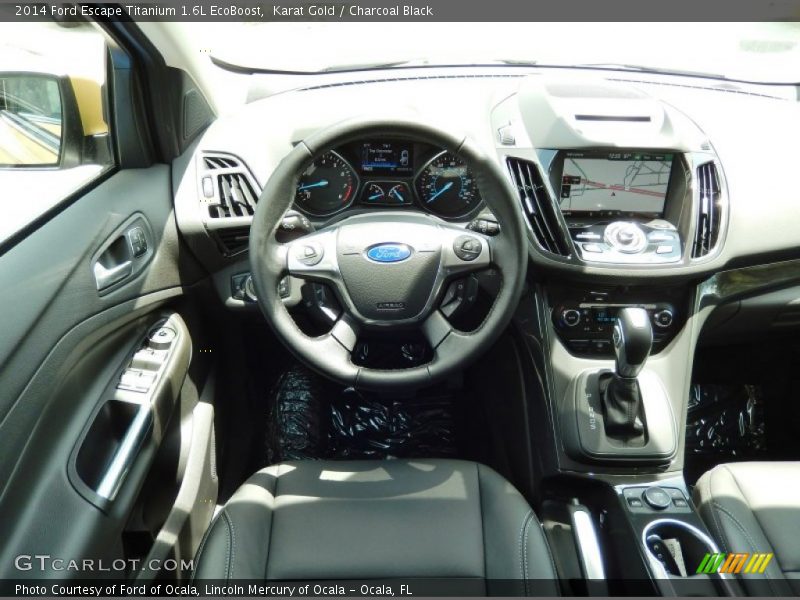 Karat Gold / Charcoal Black 2014 Ford Escape Titanium 1.6L EcoBoost