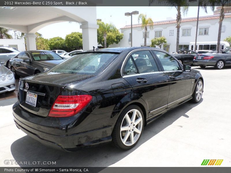 Black / Black 2012 Mercedes-Benz C 250 Sport