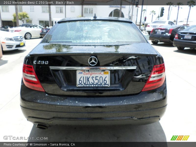 Black / Black 2012 Mercedes-Benz C 250 Sport