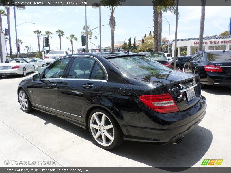 Black / Black 2012 Mercedes-Benz C 250 Sport