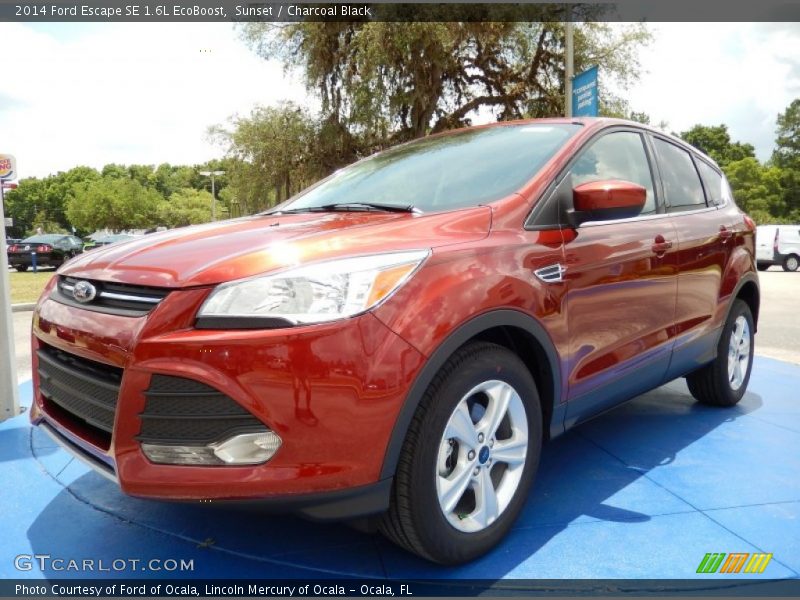 Sunset / Charcoal Black 2014 Ford Escape SE 1.6L EcoBoost
