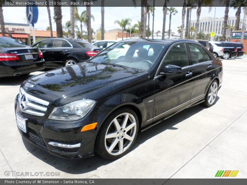 Black / Black 2012 Mercedes-Benz C 250 Sport