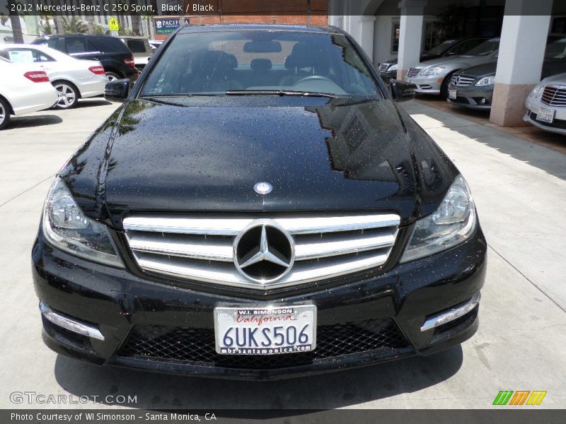 Black / Black 2012 Mercedes-Benz C 250 Sport