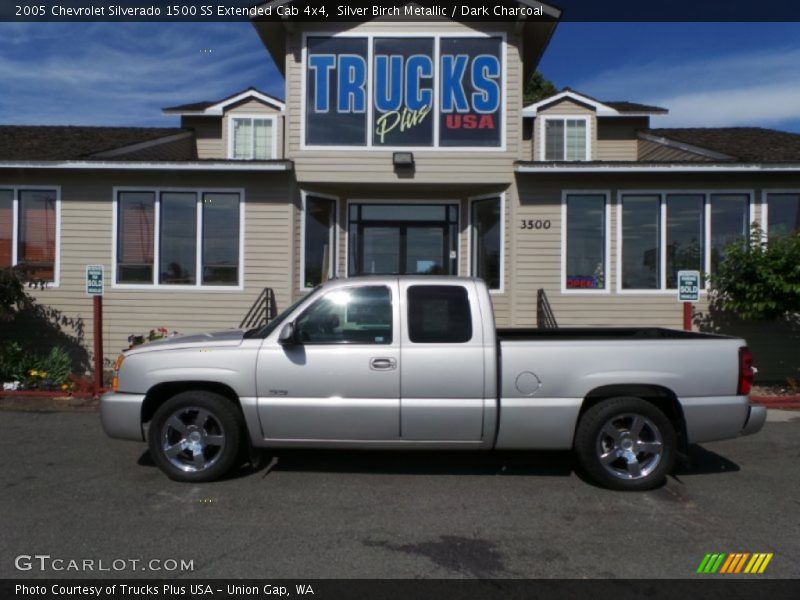 Silver Birch Metallic / Dark Charcoal 2005 Chevrolet Silverado 1500 SS Extended Cab 4x4