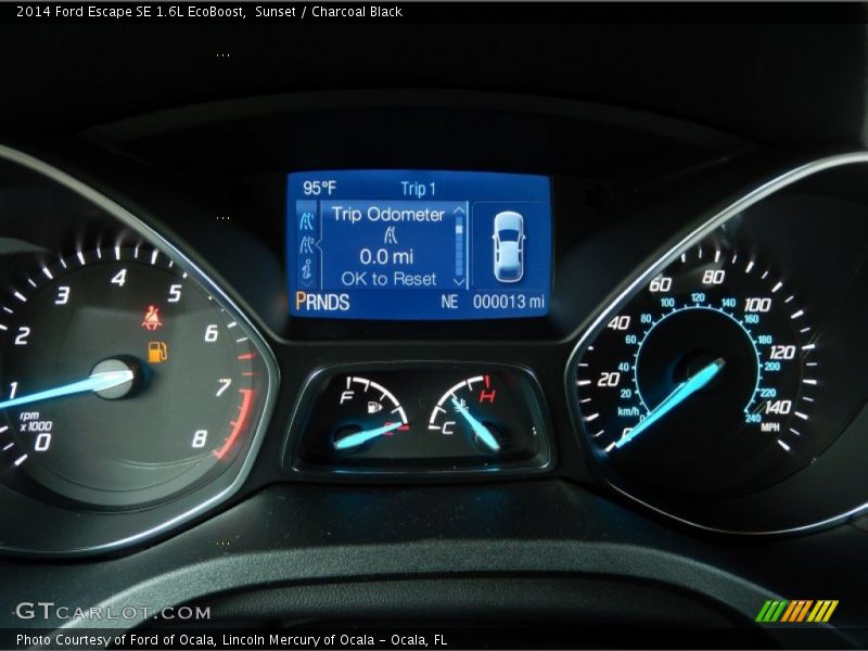 Sunset / Charcoal Black 2014 Ford Escape SE 1.6L EcoBoost