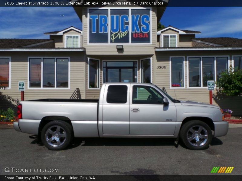 Silver Birch Metallic / Dark Charcoal 2005 Chevrolet Silverado 1500 SS Extended Cab 4x4