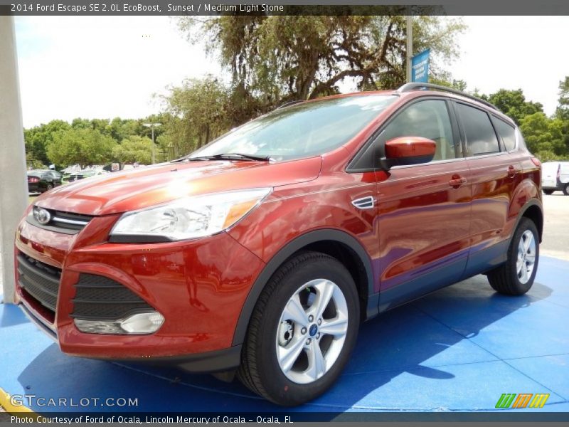 Sunset / Medium Light Stone 2014 Ford Escape SE 2.0L EcoBoost