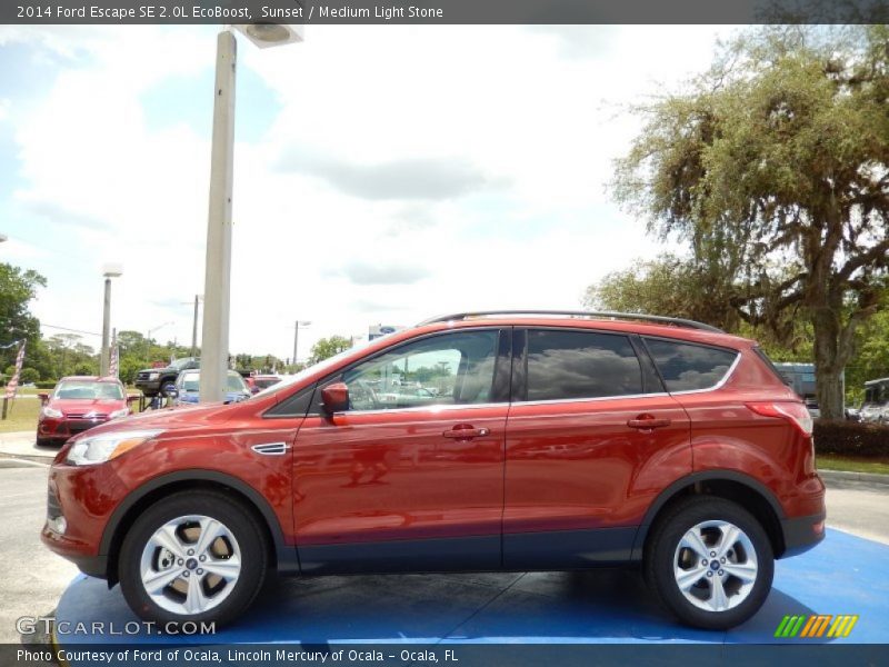 Sunset / Medium Light Stone 2014 Ford Escape SE 2.0L EcoBoost