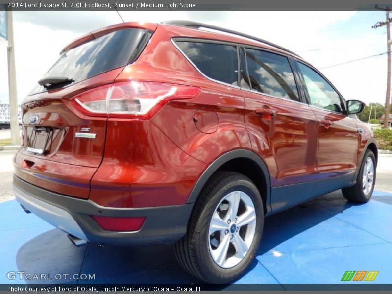 Sunset / Medium Light Stone 2014 Ford Escape SE 2.0L EcoBoost