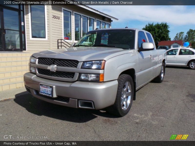 Silver Birch Metallic / Dark Charcoal 2005 Chevrolet Silverado 1500 SS Extended Cab 4x4