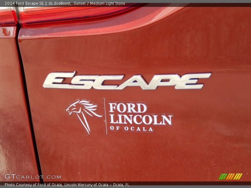 Sunset / Medium Light Stone 2014 Ford Escape SE 2.0L EcoBoost