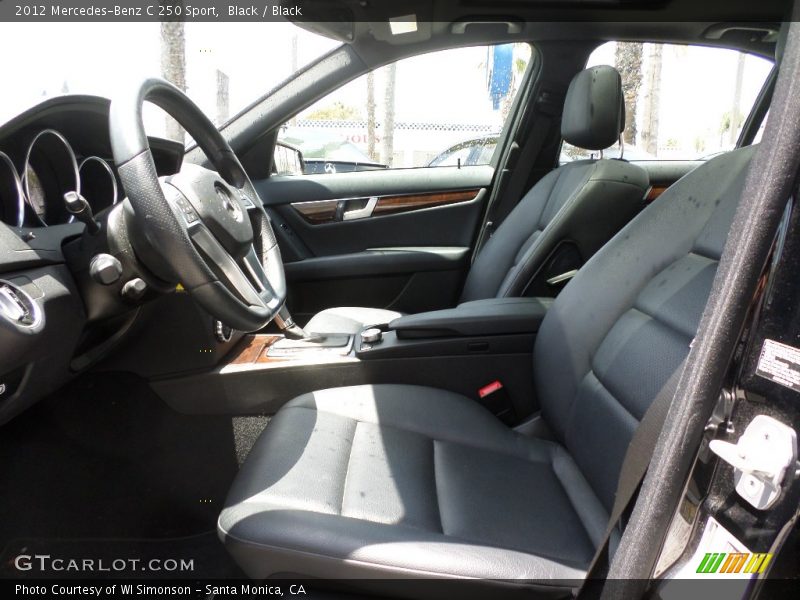 Black / Black 2012 Mercedes-Benz C 250 Sport