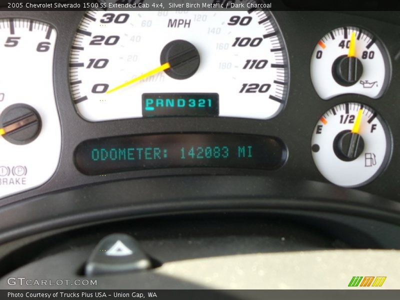 Silver Birch Metallic / Dark Charcoal 2005 Chevrolet Silverado 1500 SS Extended Cab 4x4