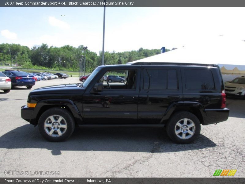 Black Clearcoat / Medium Slate Gray 2007 Jeep Commander Sport 4x4