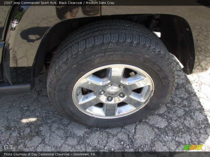 Black Clearcoat / Medium Slate Gray 2007 Jeep Commander Sport 4x4