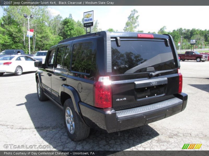 Black Clearcoat / Medium Slate Gray 2007 Jeep Commander Sport 4x4