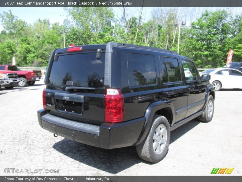 Black Clearcoat / Medium Slate Gray 2007 Jeep Commander Sport 4x4