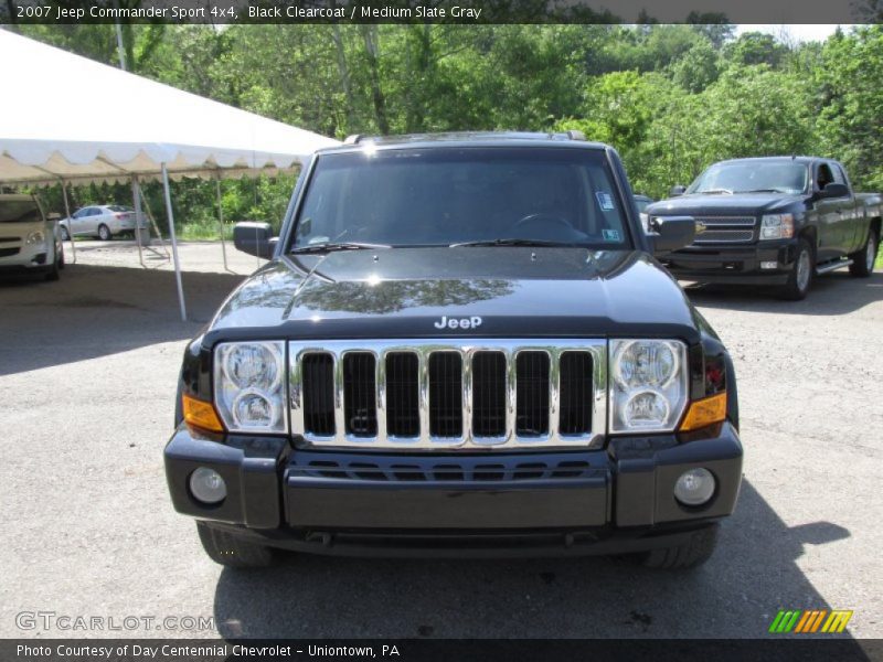 Black Clearcoat / Medium Slate Gray 2007 Jeep Commander Sport 4x4