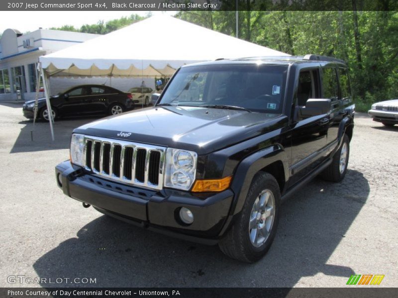Black Clearcoat / Medium Slate Gray 2007 Jeep Commander Sport 4x4