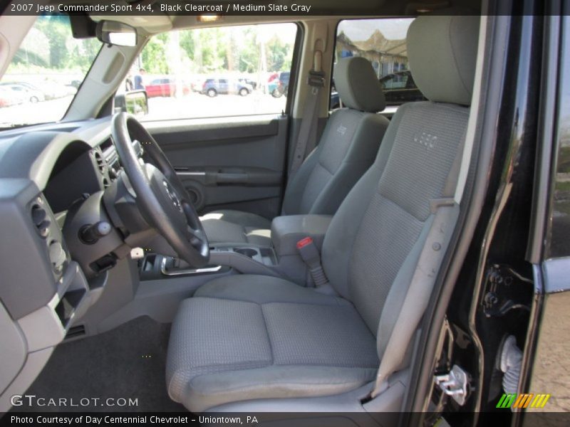 Black Clearcoat / Medium Slate Gray 2007 Jeep Commander Sport 4x4