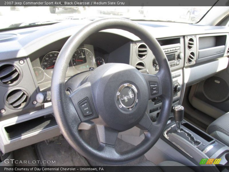 Black Clearcoat / Medium Slate Gray 2007 Jeep Commander Sport 4x4