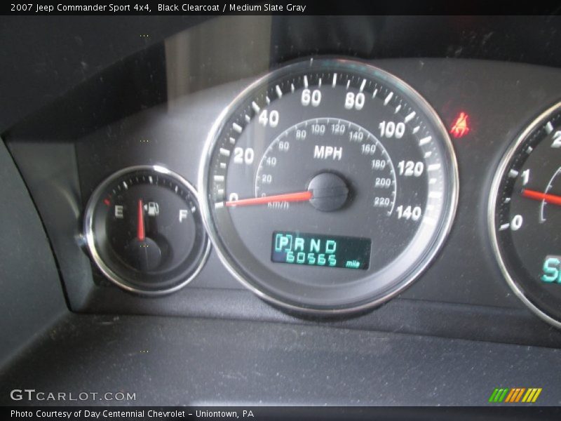 Black Clearcoat / Medium Slate Gray 2007 Jeep Commander Sport 4x4