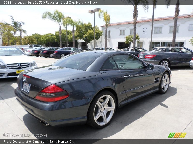 Steel Grey Metallic / Black 2011 Mercedes-Benz SL 550 Roadster