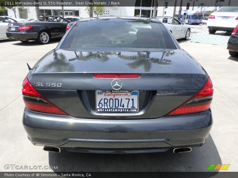 Steel Grey Metallic / Black 2011 Mercedes-Benz SL 550 Roadster