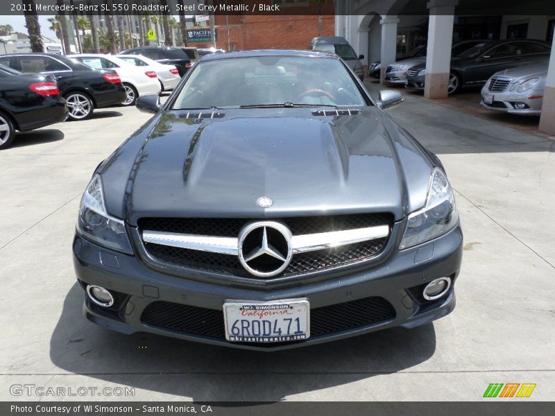 Steel Grey Metallic / Black 2011 Mercedes-Benz SL 550 Roadster