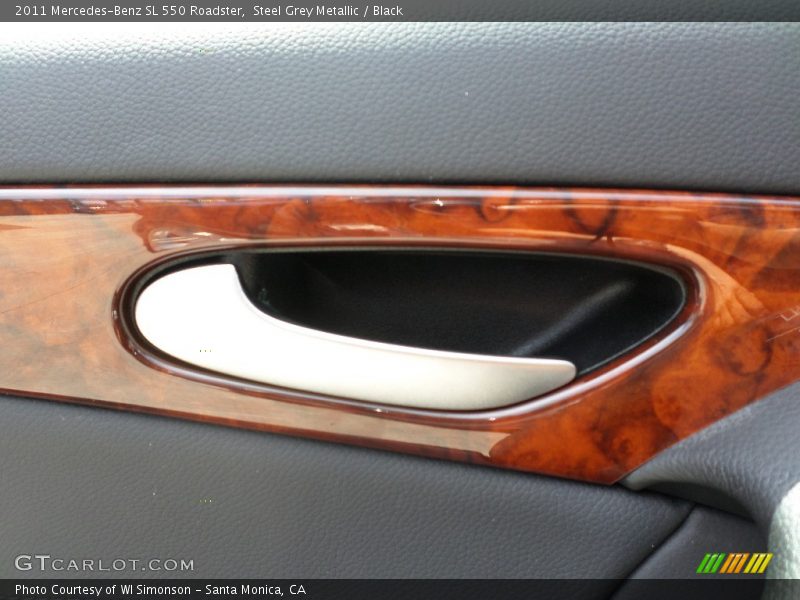Steel Grey Metallic / Black 2011 Mercedes-Benz SL 550 Roadster