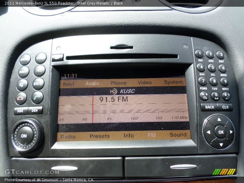 Steel Grey Metallic / Black 2011 Mercedes-Benz SL 550 Roadster