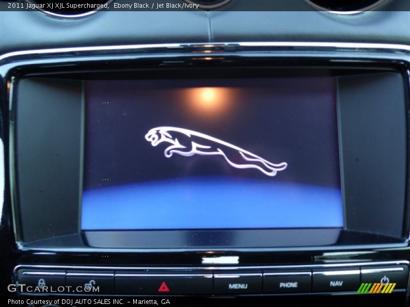 Ebony Black / Jet Black/Ivory 2011 Jaguar XJ XJL Supercharged