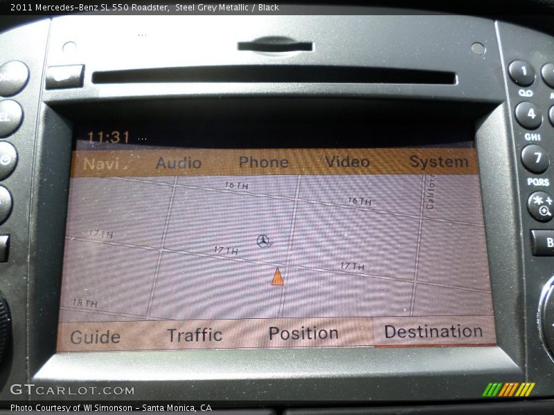 Steel Grey Metallic / Black 2011 Mercedes-Benz SL 550 Roadster