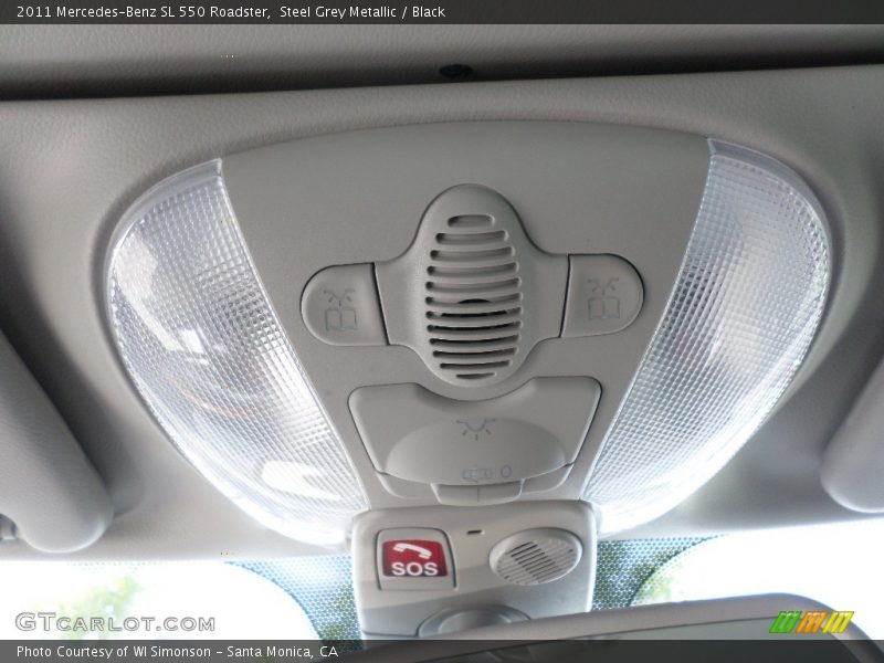 Steel Grey Metallic / Black 2011 Mercedes-Benz SL 550 Roadster