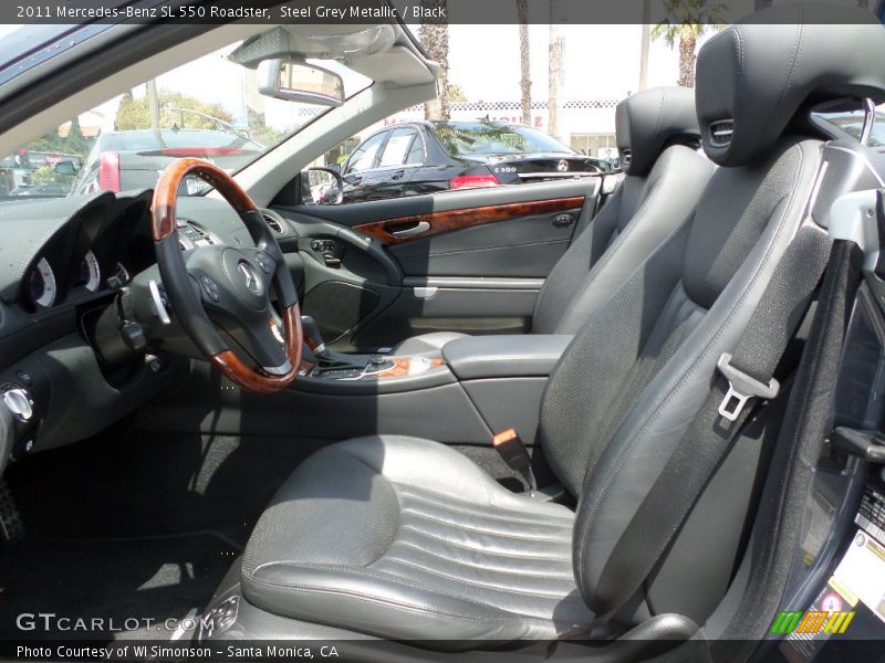 Steel Grey Metallic / Black 2011 Mercedes-Benz SL 550 Roadster