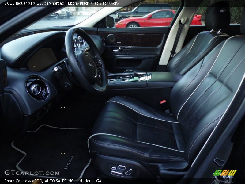 Ebony Black / Jet Black/Ivory 2011 Jaguar XJ XJL Supercharged