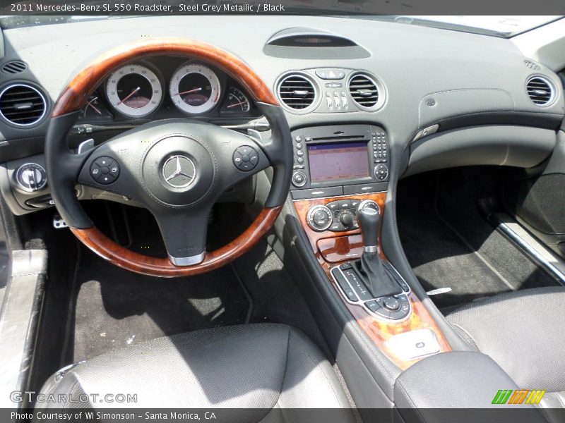 Steel Grey Metallic / Black 2011 Mercedes-Benz SL 550 Roadster
