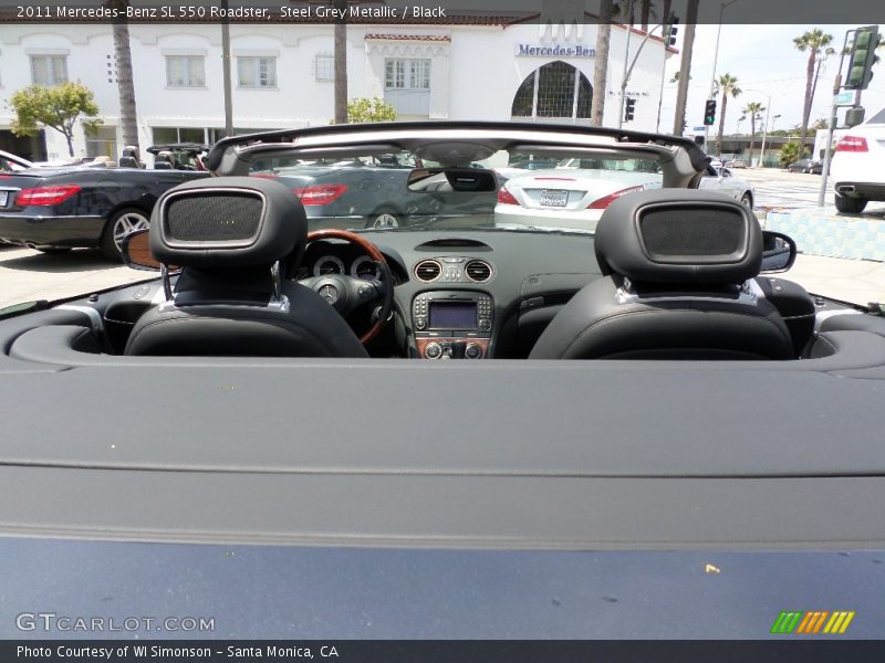 Steel Grey Metallic / Black 2011 Mercedes-Benz SL 550 Roadster