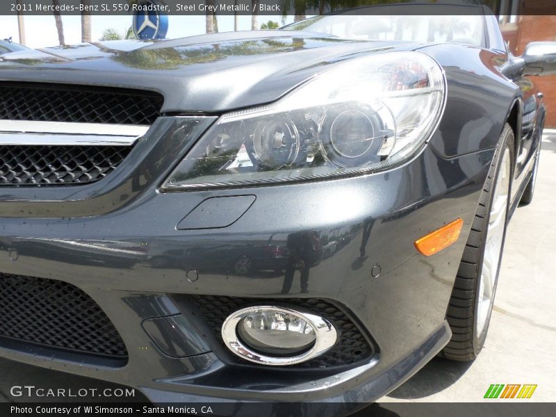 Steel Grey Metallic / Black 2011 Mercedes-Benz SL 550 Roadster